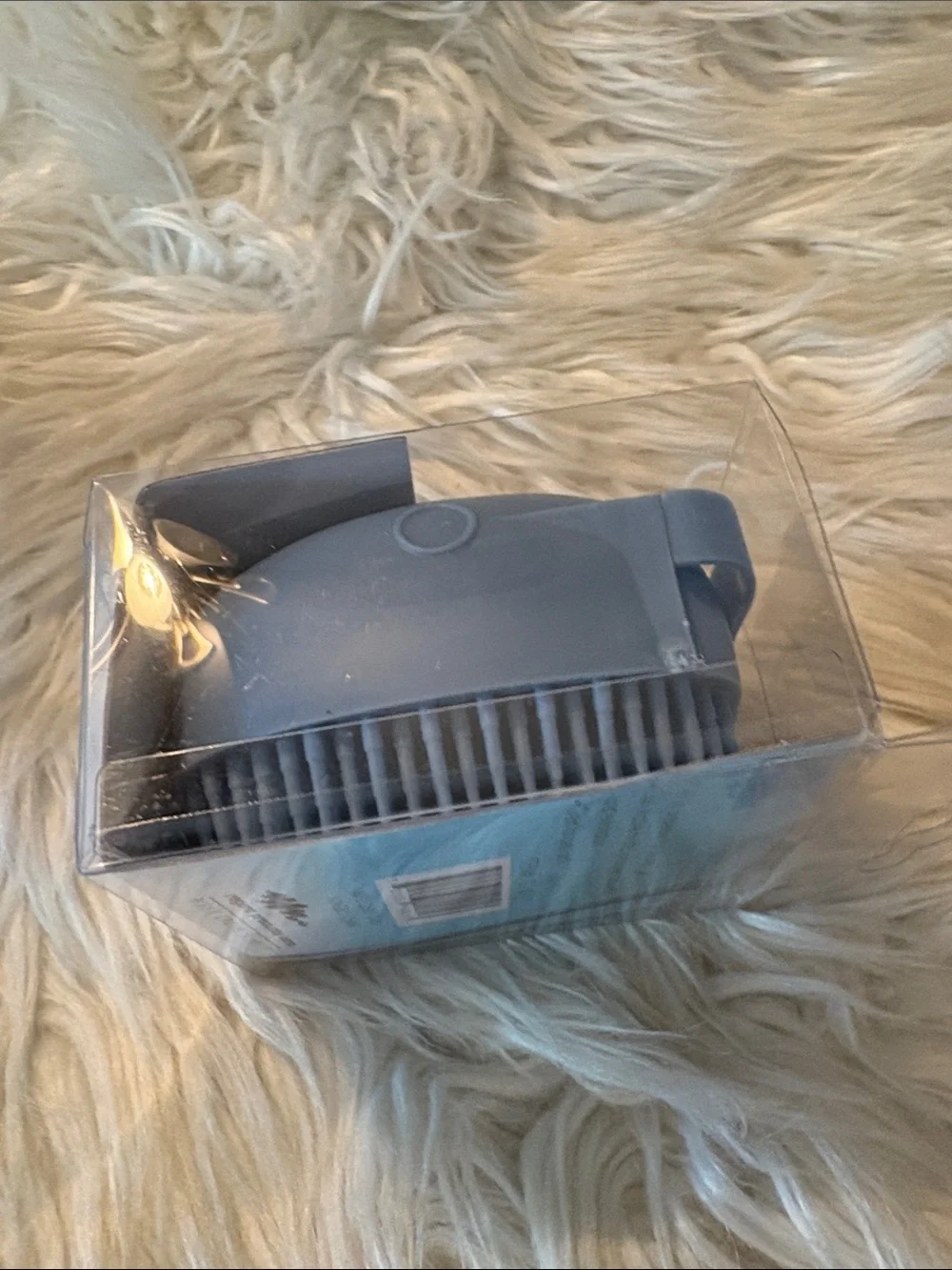 Fillable Silicone Bath Brush - Light Blue